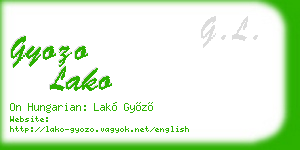gyozo lako business card
