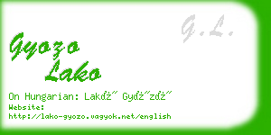 gyozo lako business card